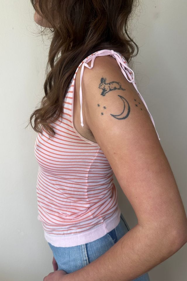 Pink and Coral Striped Vintage Ulla Johnson Silk Jersey Top Selected by Picky Jane #1