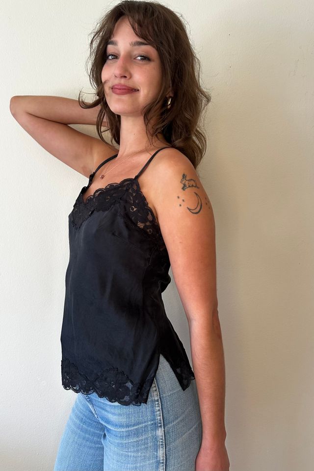 Bias Black Silk and Lace Strappy Camisole Selected by Picky Jane #2