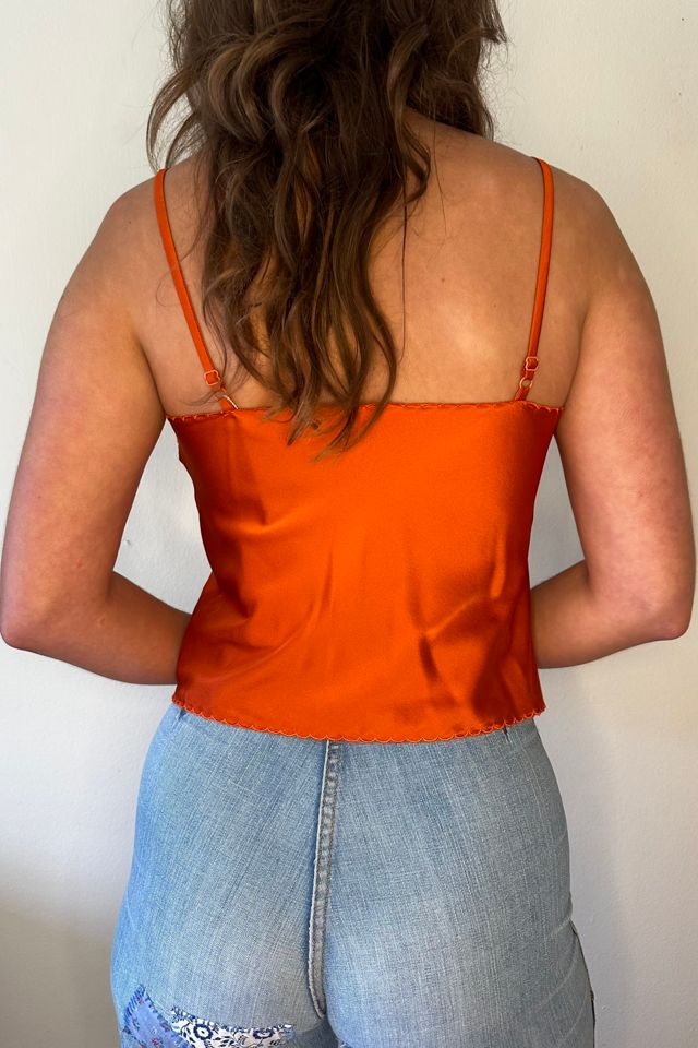 New Doen Fire Orange Silk Scalloped Camisole Selected by Picky Jane #2