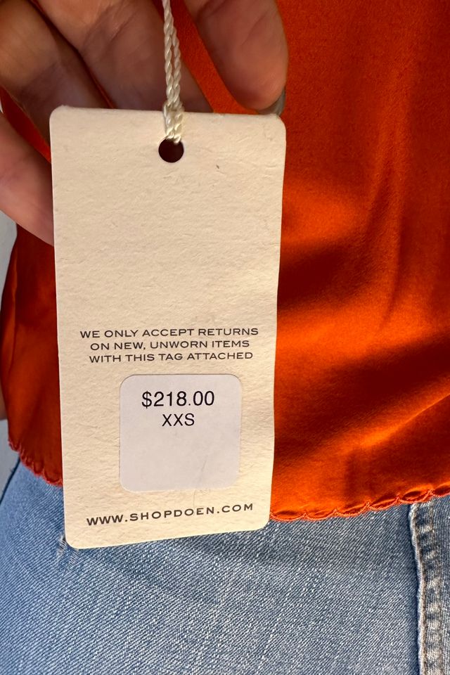 New Doen Fire Orange Silk Scalloped Camisole Selected by Picky Jane #3