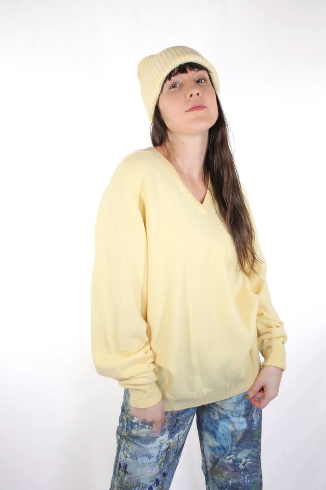 Vintage Butter Yellow Soft Wool Pullover Sweater Selected By Moons + Junes Vintage #3