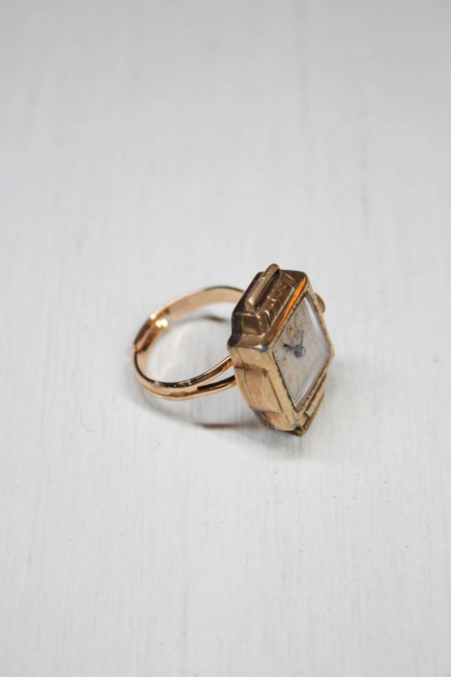 Upcycled Vintage Gold Watch Ring Selected By Moons + Junes Vintage #3