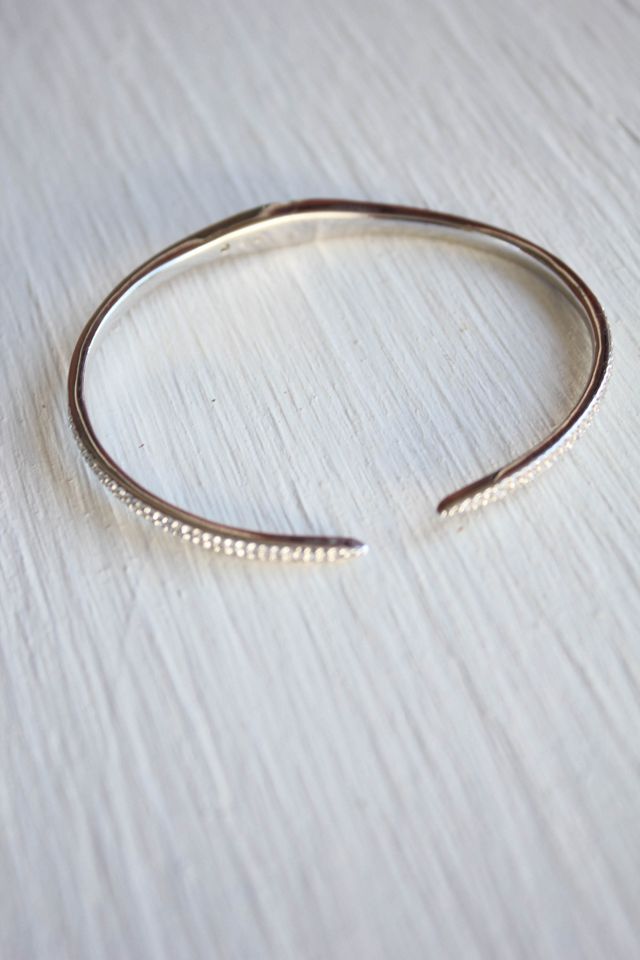 Vintage Diamond Cuff Dainty Bangle Sterling Silver Bracelet Selected By Moons + Junes Vintage #3