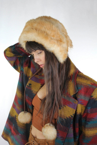 Vintage Tuscan Wool Fur Bonnet Winter Hat Selected By Moons  display picture 2