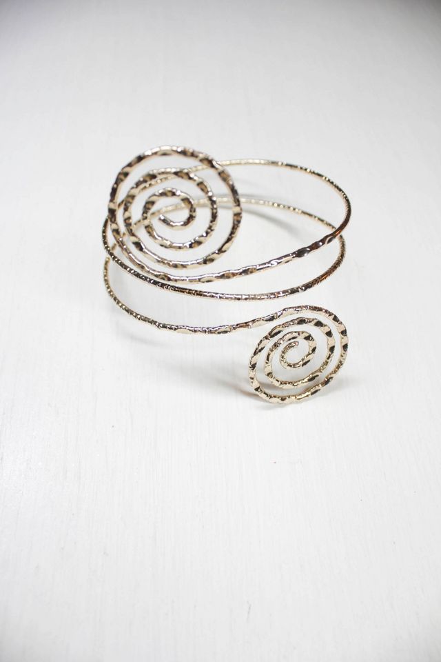 Y2K Vintage Gold Arm Cuff Bracelet Selected By Moons + Junes Vintage #2