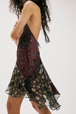 Женское платье Free People Donna Mini, цвет: Чёрный комбинированный — фото 4
