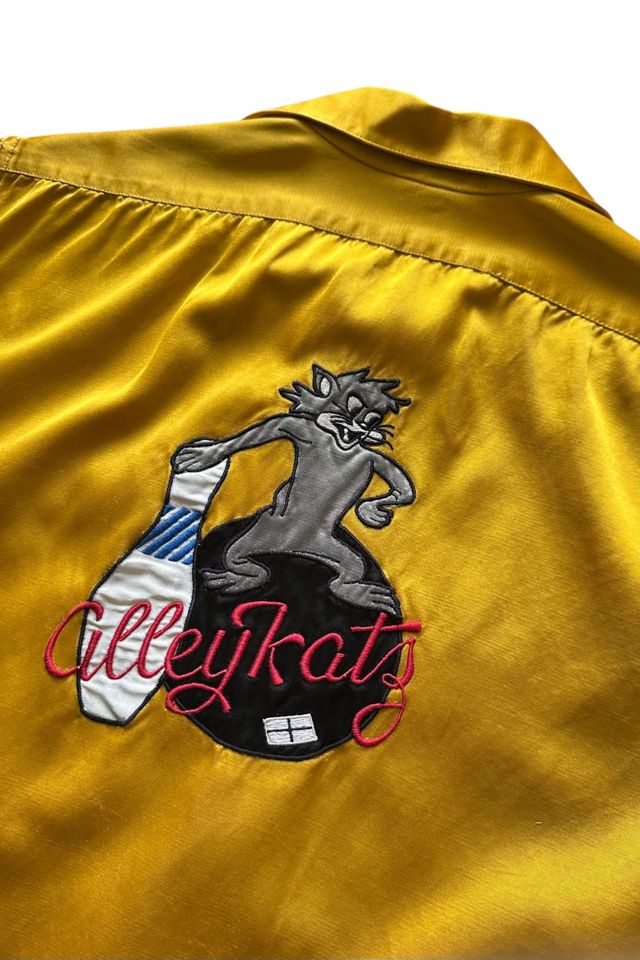 Vintage 1950s Alley Cats Military Base Bowling Shirt Selected By Vintage Warrior #1