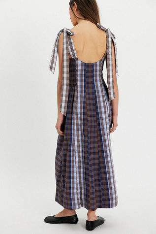 Женское платье Free People Sunray Midi, цвет: Тёмно-синий комбинированный — фото 3
