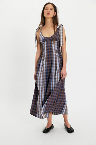 Женское платье Free People Sunray Midi, цвет: Тёмно-синий комбинированный — фото 5