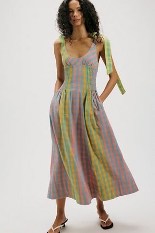 free people green stripe dress Free People main image 1