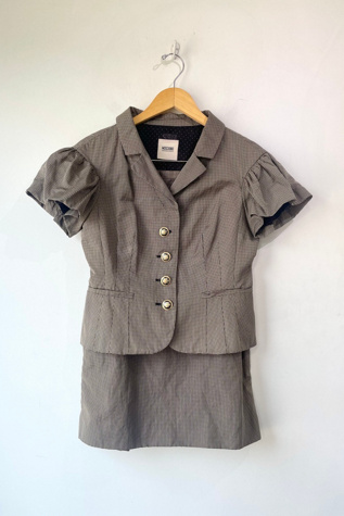 Moschino Cheap and Chic Houndstooth Skirt Suit Selected by The Curatorial Dept.