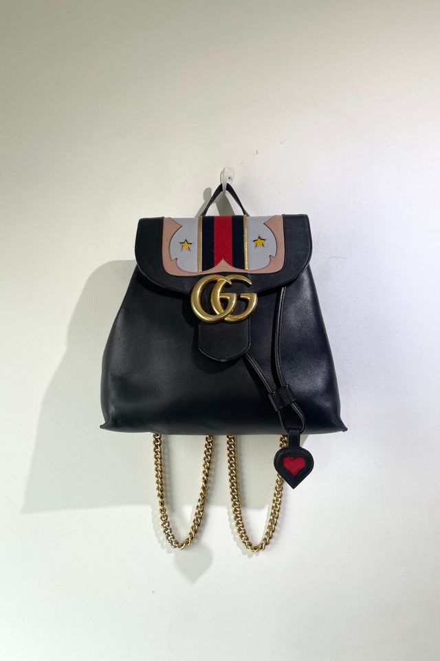 Gucci Marmont Navy Backpack with Heart Charm Selected by The Curatorial Dept. #1