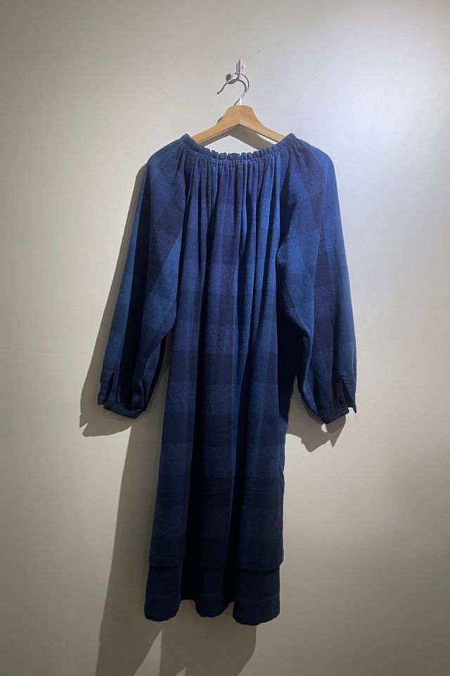Vintage Issey Sport Blue Gingham Wool Dress Selected by The Curatorial Dept. #3