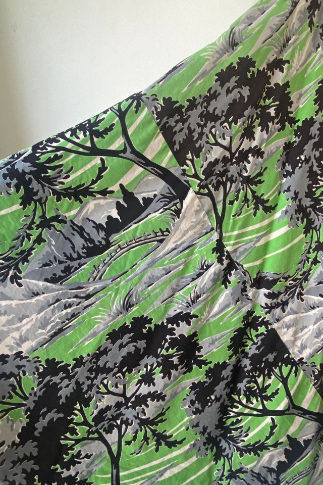 Vintage 1940s Green Pastoral Scene Skirt Selected by The Curatorial Dept. #1