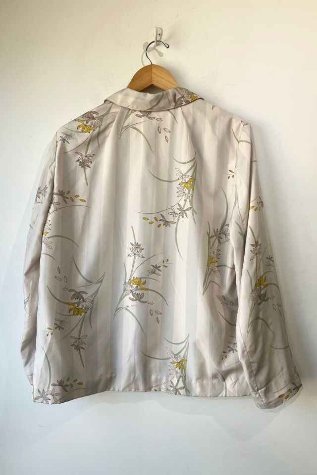 Raquel Allegra Cream Silk Floral Jacket Selected by The Curatorial Dept. #1