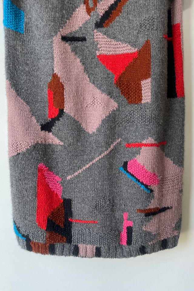 Rachel Comey Grey Alpaca Geometric Sweater Dress Selected by The Curatorial Dept. #1