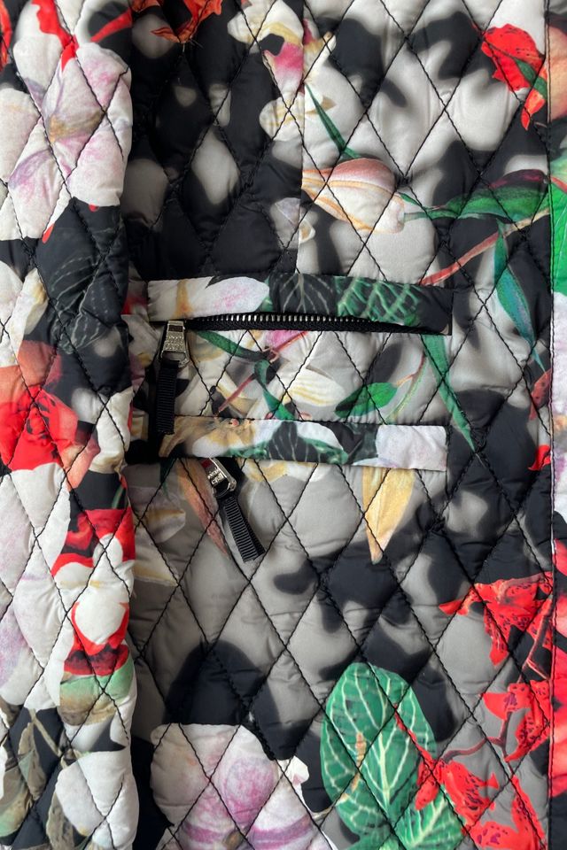 Roberto Cavalli Quilted Black Floral Jacket Selected by The Curatorial Dept. #1
