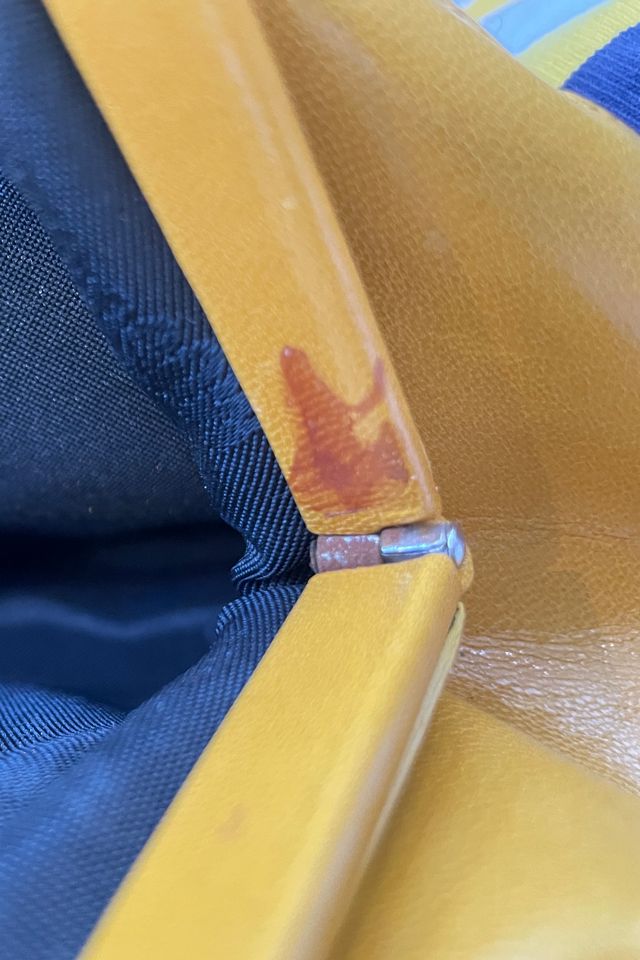 Moschino Yellow Leather and Green Tweed Bag Selected by The Curatorial Dept. #3