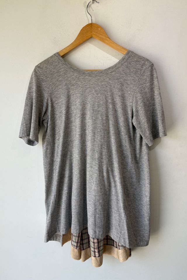 Sacai Grey Plaid Ruffle Top Selected by The Curatorial Dept. #2