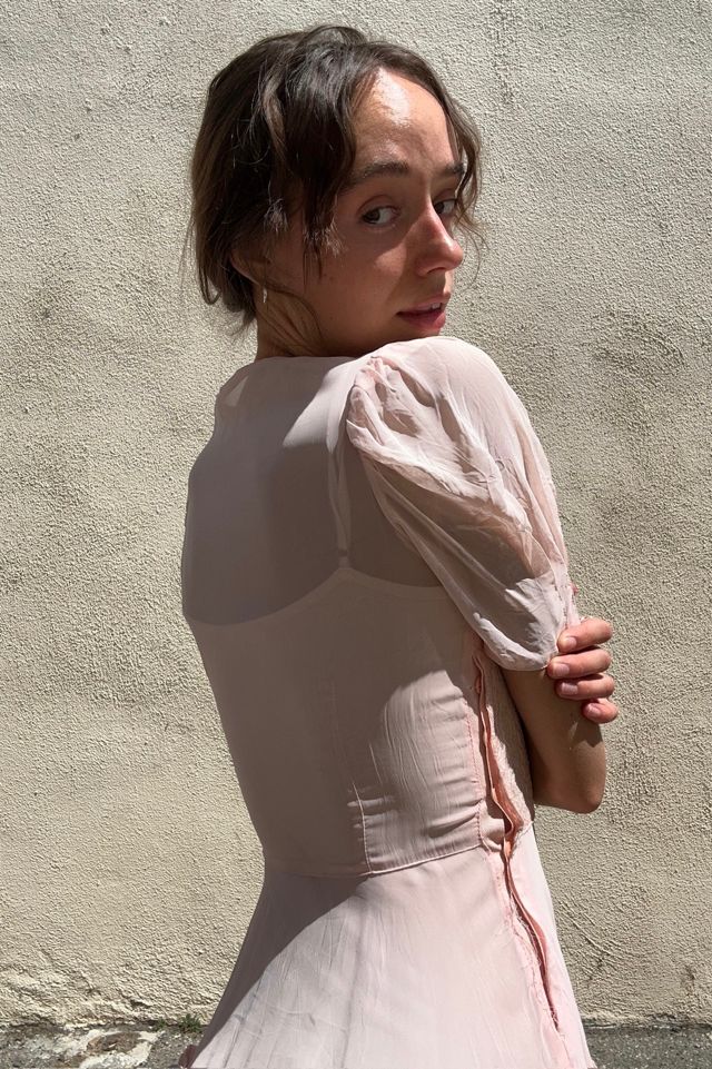 Vintage Pink Sheer Maxi Dress Selected by The Curatorial Dept. #2