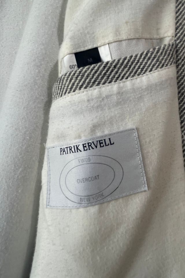 Patrik Ervell Wool and Cotton Grey Stripe Overcoat Selected by The Curatorial Dept. #2