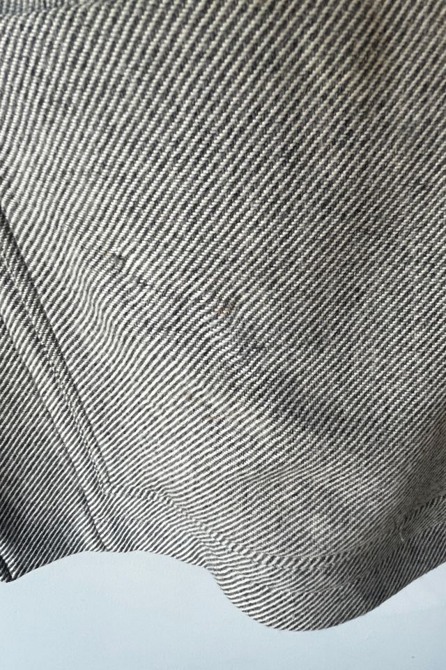 Patrik Ervell Wool and Cotton Grey Stripe Overcoat Selected by The Curatorial Dept. #3