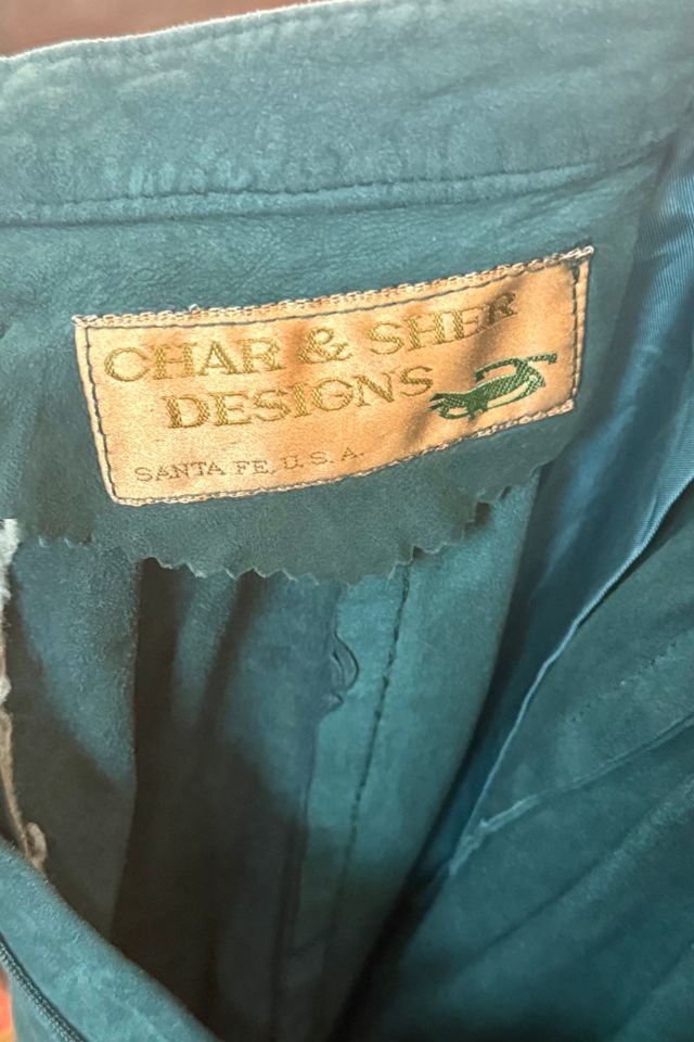 Char & Sher Green Suede Skirt Selected by The Curatorial Dept. #3