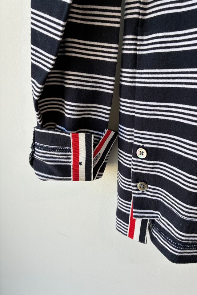 Thom Browne Navy Striped Long Sleeve Shirt Selected by The Curatorial Dept. #1