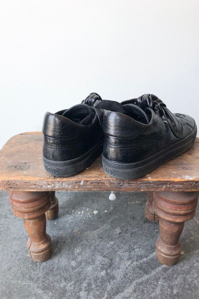 Authentic Chanel Black Bow Shoes Selected by The Curatorial Dept. #1