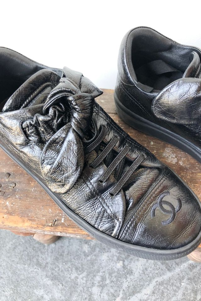 Authentic Chanel Black Bow Shoes Selected by The Curatorial Dept. #2