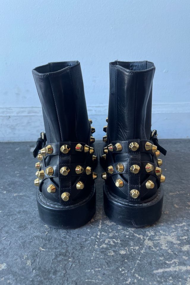 Balenciaga Black Gold Studded Short Boots Selected by The Curatorial Dept. #2