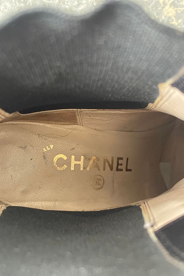 Chanel Black Suede Pointed Sock Boots Selected by The Curatorial Dept. #2