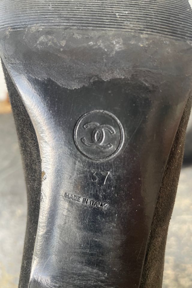 Chanel Black Suede Pointed Sock Boots Selected by The Curatorial Dept. #3