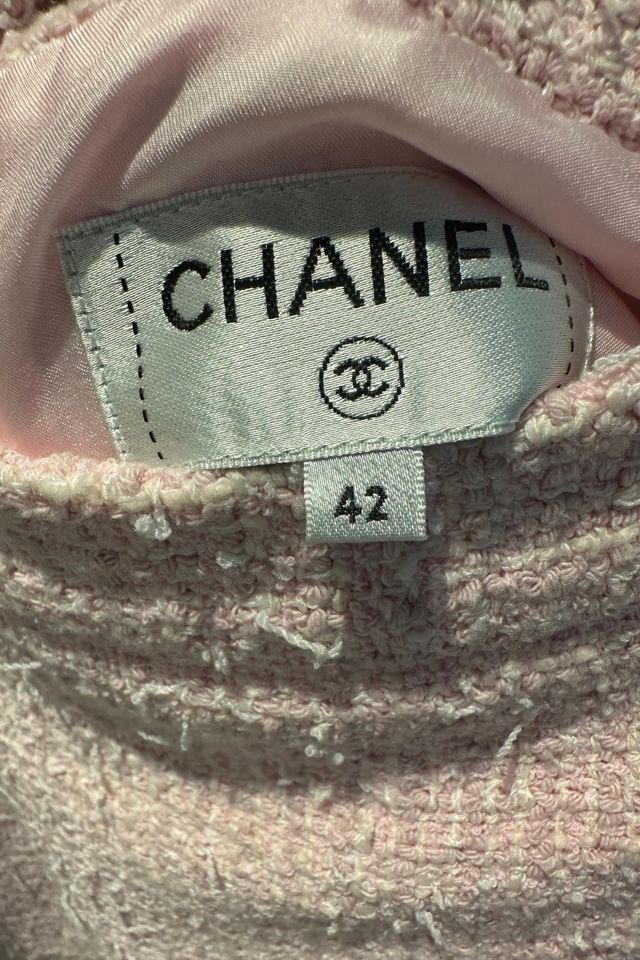 Vintage Chanel Pink Tweed Midi Skirt Selected by The Curatorial Dept. #3