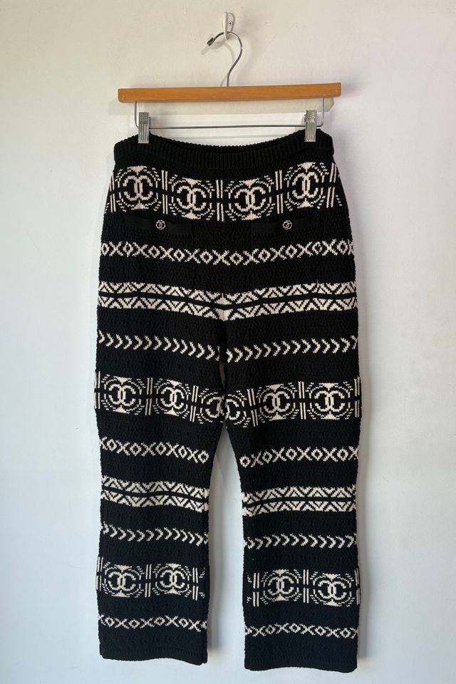 Chanel Coco Neige Black/White Knit Pants Selected by The Curatorial Dept. #1