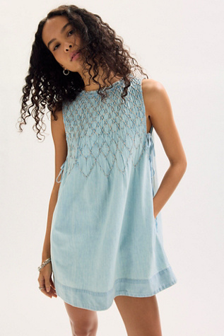green emerald velvet dress Free People Remino Denim Mini Dress  Josie's Boutique