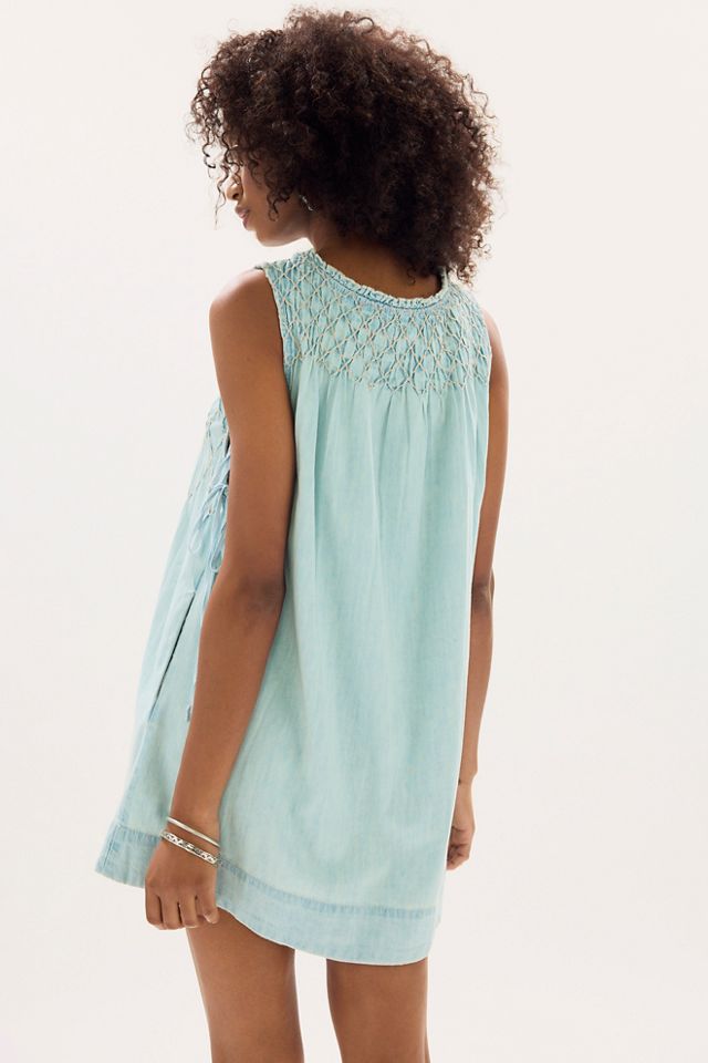 Maisie Smocked Denim Mini Dress #2