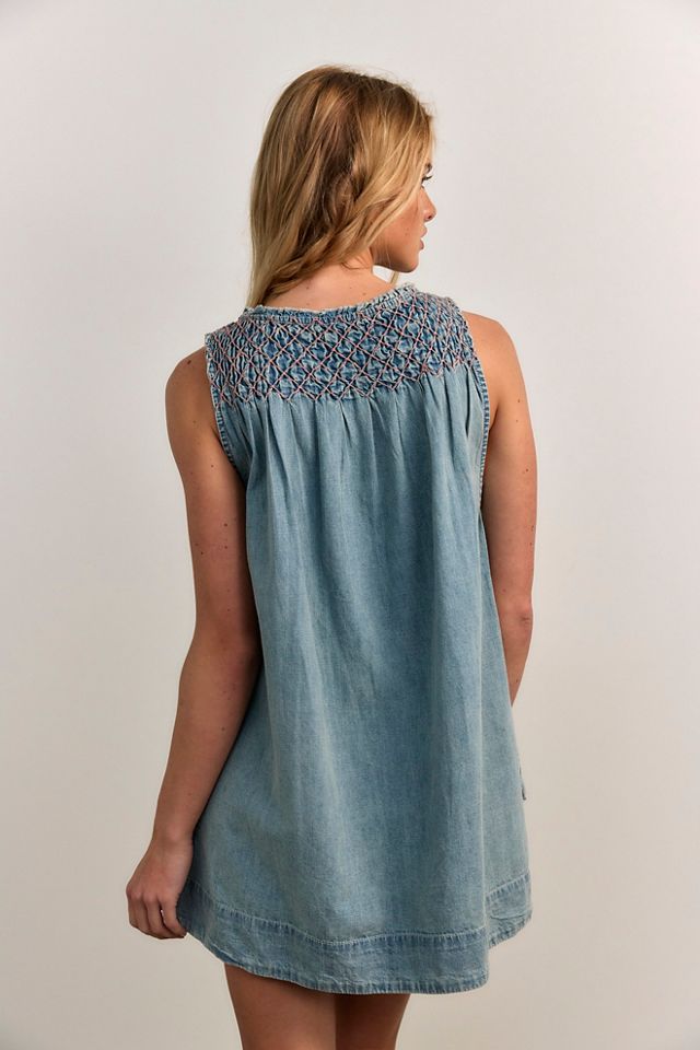 white christmas dresses Free People Atlas Denim Mini Dress
