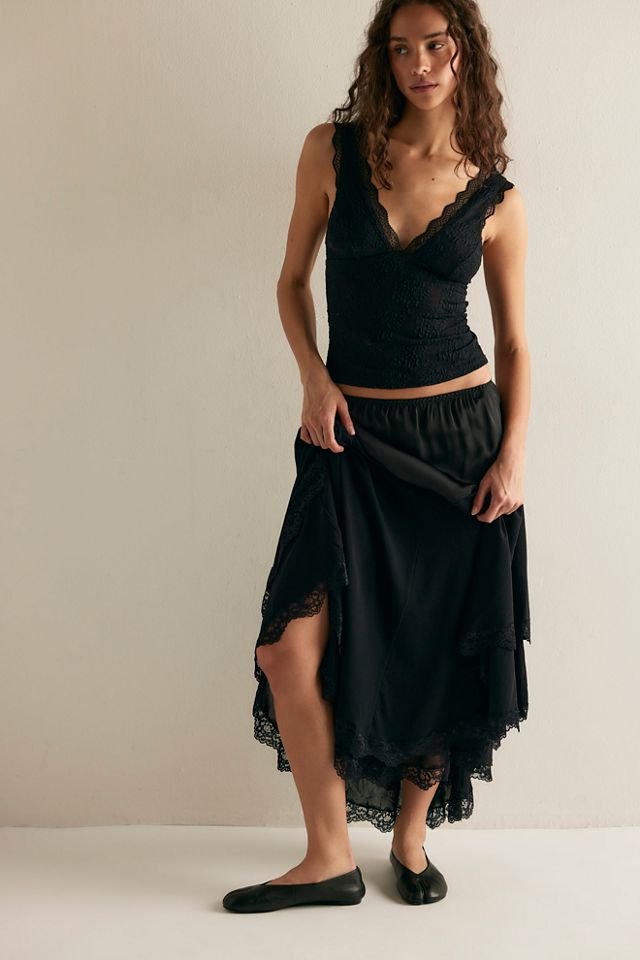 It’s Romantic Midi Slip Skirt #2