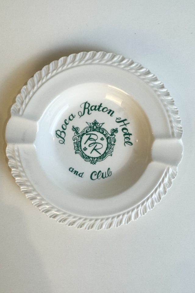 Boca Raton Hotel and Club White Ashtray selected by Stagecoach Home Design LLC #3