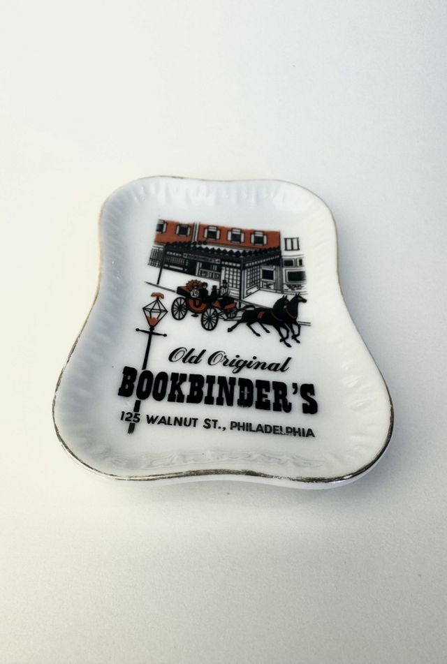 Vintage 1950s Bookbinder’s Philadelphia Porcelain Dish selected by Stagecoach Home Design LLC #1