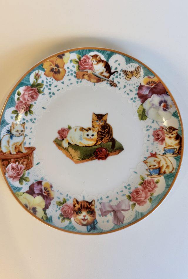 Vintage Cat Decorative Plate  selected by Stagecoach Home Design LLC #1
