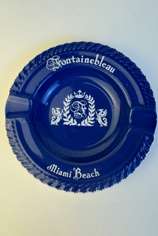 Fontainebleau Miami Beach Blue Ashtray selected by Stagecoach Home Design LLC