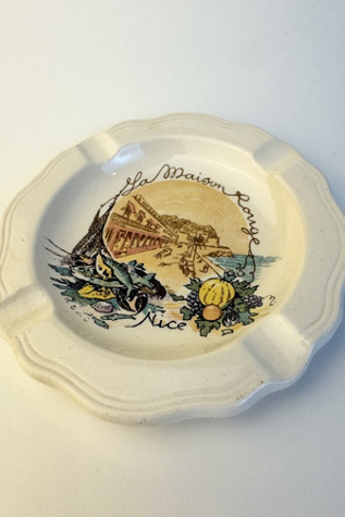 La Maison Rouge Nice France Ashtray selected by Stagecoach Home Design LLC