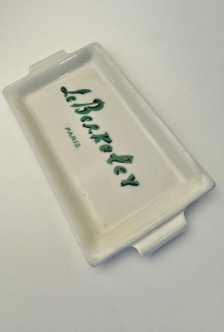 Vintage 1950s Le Berkeley Paris Ceramic Tray selected by Stagecoach Home Design LLC