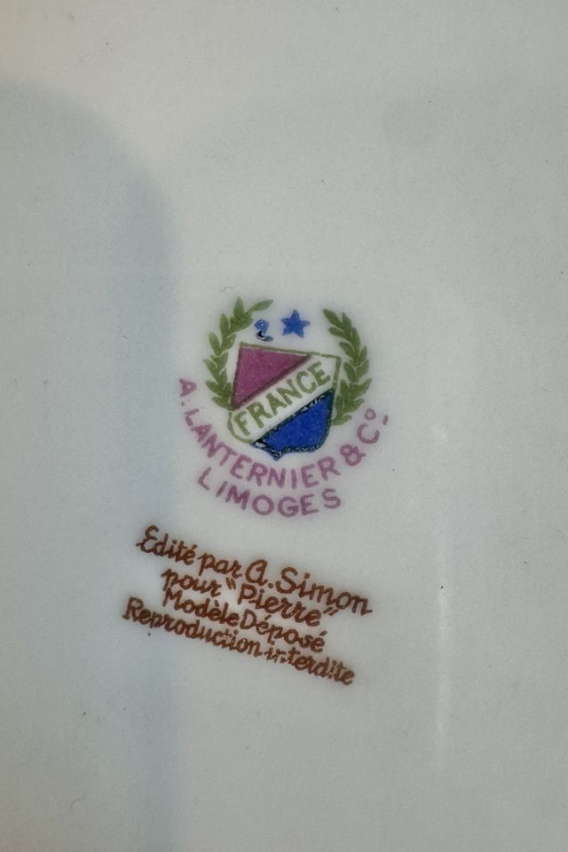 Vintage Limoges “F.G.” Fountain Ashtray selected by Stagecoach Home Design LLC #1