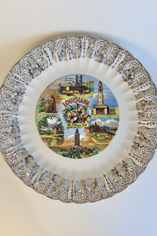 Vintage Louisiana Souvenir Collector Plate “The Pelican State” selected by Stagecoach Home Design LLC
