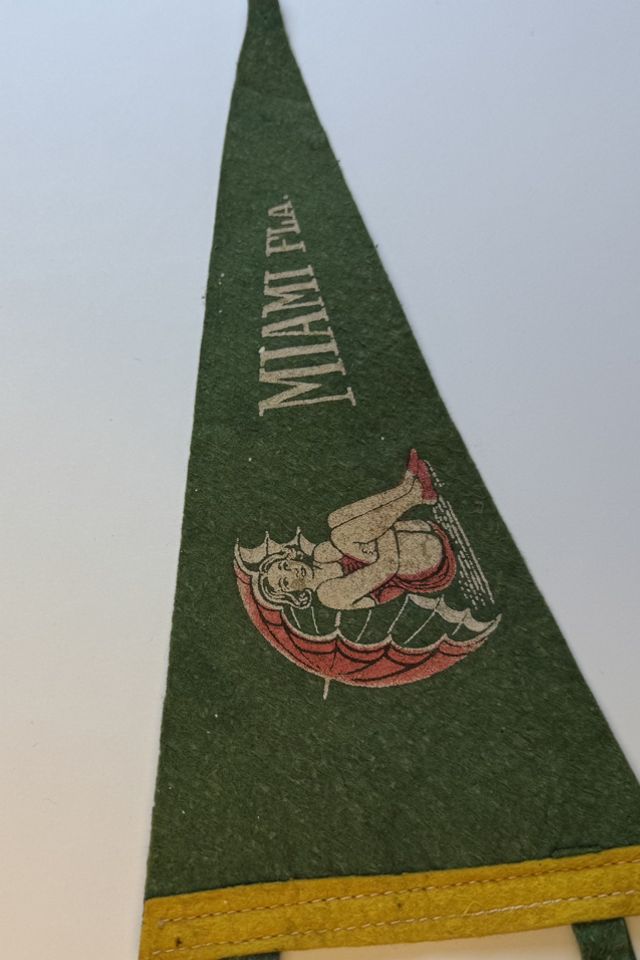 Vintage Miami, Florida Felt Souvenir Pennant selected by Stagecoach Home Design LLC #1