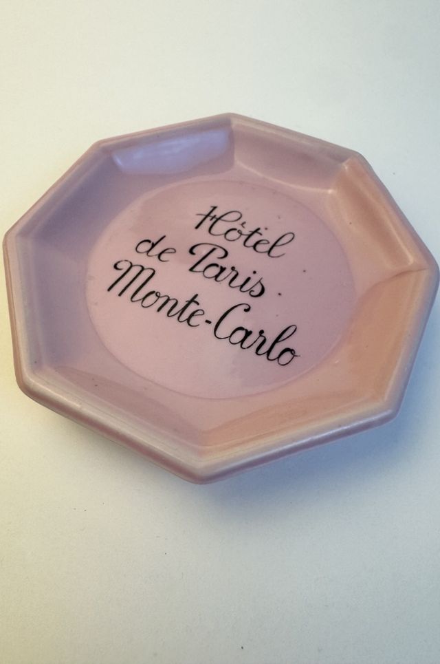 Vintage Hôtel de Paris Monte-Carlo Pink Octagonal Ceramic Dish selected by Stagecoach Home Design LLC #2