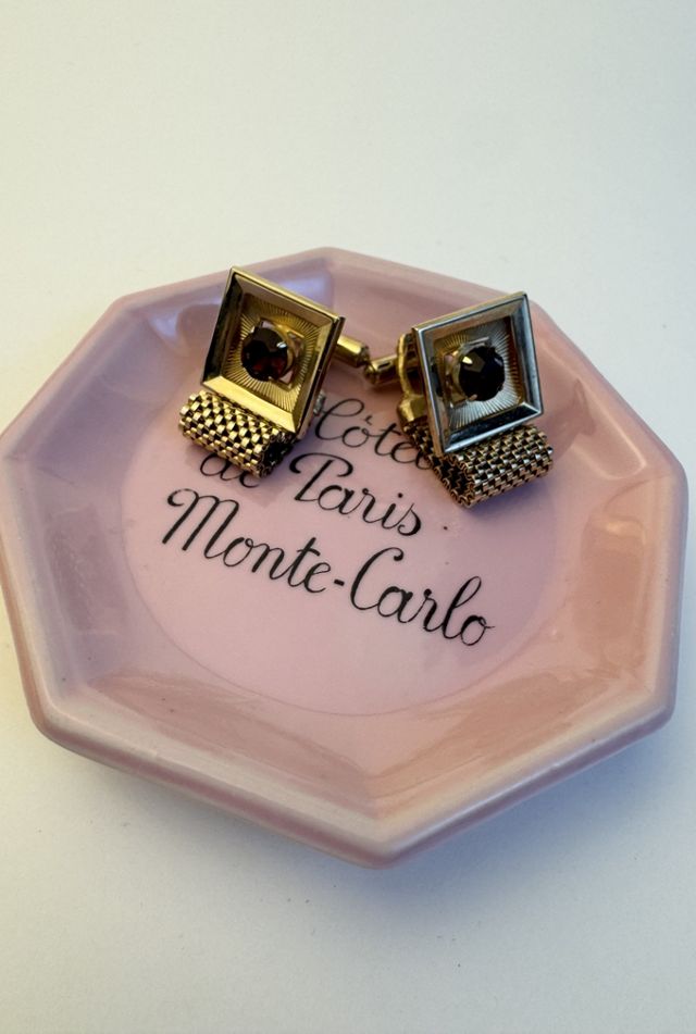 Vintage Hôtel de Paris Monte-Carlo Pink Octagonal Ceramic Dish selected by Stagecoach Home Design LLC #3